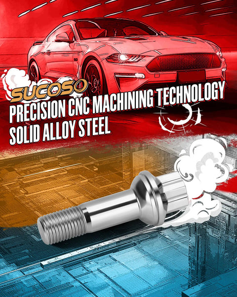 High Grade 14X1.5 Thread Wheel Lug Bolts For Mercedes Benz W164 W166 X253 W221 W222 W213 Ml350 Ml500 Glc300 Glk350 Heavy Duty Steel showing precision CNC machining and solid alloy steel.
