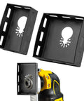 Square slot cutter attachments for drywall outlets, black metal, 2 pcs, for oscillating tools