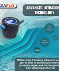 Ultrasonic Hull Defense System With 200 Sq Ft Coverage Per Transducer Prevents Barnacles And Algae Growth Fully Automated All Day Protection Submersible IP68 Boat Hull Shield Includes Transducer And Control Unit 4 Year Warranty black transducer on hull