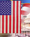 American Garden Flag 12x18 Inches Double Sided Burlap Stars And Stripes Weatherproof Patriotic USA Flag For Outdoor Yard
