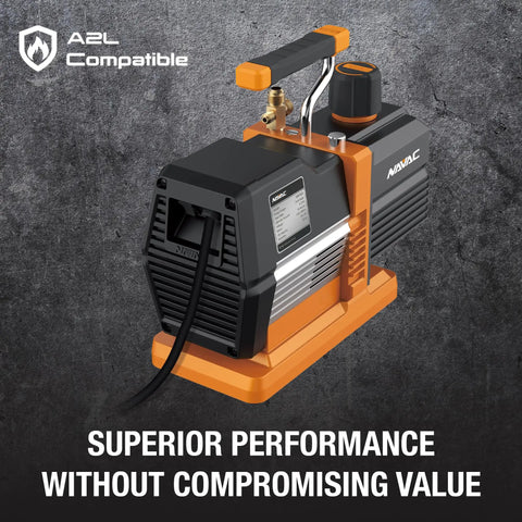 Professional Grade Smart Vacuum Pump For HVAC Systems Featuring Built In Digital Micron Gauge And 6 Cfm Flow Rate With Two Year Warranty For Total No Sweat Operation