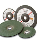 Green Corps Depressed Center Grinding Wheel Four And A Half Inch Diameter, 24 Grit, One Quarter Inch Thick, seven eighths inch arbor