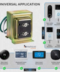 24V 40VA Doorbell Transformer Power Supply For Ring Video Doorbell Pro And Nest, with smart thermostats and doorbells