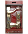 Serenade Brighton Surface Mount Door Latch for Screen and Storm Doors Polished Brass No Lock Out Night Latch Tech