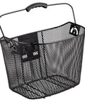 Quick Release Wire Bike Basket For Adults Black Weather Resistant Carry Handle Fits Most Adult Bicycles Includes Mounting Hardware