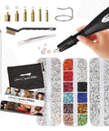 Hotfix Rhinestone Bedazzler Kit For DIY Bling On Purses, Phones, Belts, Clothes And Shoes, Includes 7 Tip Sizes, Tweezers, 4400 Rhinestones