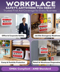 OSHA Compliant First Aid Kit For 10 Person Type III ANSI Class A 111 Piece Emergency Kit Wall Mounted in various locations