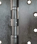 Heavy Duty Commercial 6 Inch Square Ball Bearing Door Hinges Oil Rubbed Bronze 2 Pack showing detailed hinge design and mounting holes.