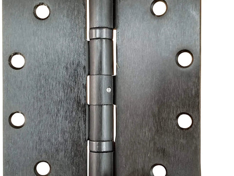 Heavy Duty Commercial 6 Inch Square Ball Bearing Door Hinges Oil Rubbed Bronze 2 Pack showing detailed hinge design and mounting holes.