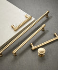 10 Pack Modern Round Cabinet Knobs In Champagne Bronze, Single Hole Hardware Pulls For Kitchen Cabinets, Bedroom Dressers