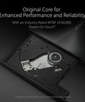 ZenDrive Ultra Slim External DVD Burner Drive RW With M Disc Support For Mac And Windows Nero Back It Up For Android Includes USB Two Point Zero And Type C Cables For Easy Plug And Play open drive core