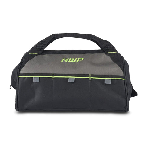 Front view of Pro Grade 15 Inch Tool Bag For Pros And Contractors Water Resistant Tote With Three External Pockets Built To Last