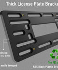 Focus on License Plate Bracket Holder Front Mounting Kit For Universal Bumper Tag Frame Adapter with ABS plastic material.
