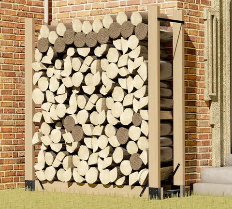 Heavy Duty Firewood Rack Bracket Kit With Rust Resistant Finish For Indoor Or Outdoor Use, DIY Adjustable Length Wood Storage Stand That Attaches To Your Own 2x4 Boards, Freestanding Metal Log Holder
