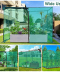 Crop Cage Plant Protection Tent 4 x 8 x 6 Feet No Fuss Setup Easy To Install Garden Cage with ground buried cloth over plants