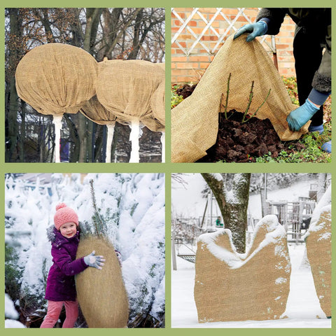 Natural Burlap Roll 60 Inch By 100 Feet Garden Weed Barrier Fabric Jute Cloth For Outdoor Landscaping and DIY Projects