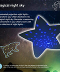 Alt Tag: Benny The Bunny Night Light And Star Projector For Babies illuminating starry pattern in a child's room with a magical night sky effect.