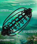 10 Pack Spring Fishing Feeders 25g Each For Carp Crucian And Bream Tackle, Durable Iron Lead Cages, Underwater View