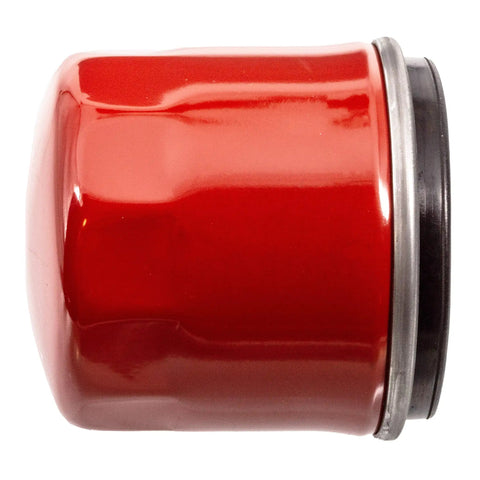 Duramax 6.6L Diesel Transmission Filter Kit DF209 side view, Chevy GMC 2500HD 3500HD 2001-2019, red metal filter with black seal.