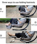 Three ways to adjust footrest on Cozy Outdoor Egg Swing Chair With Stand And Footrest Deep Cushioned Hammock Style Seat.