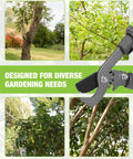 Extendable Bypass Lopper For Gardening One Point Five Inch Cutting Capacity 25 To 37 Inch Telescoping Tree Cutter in use