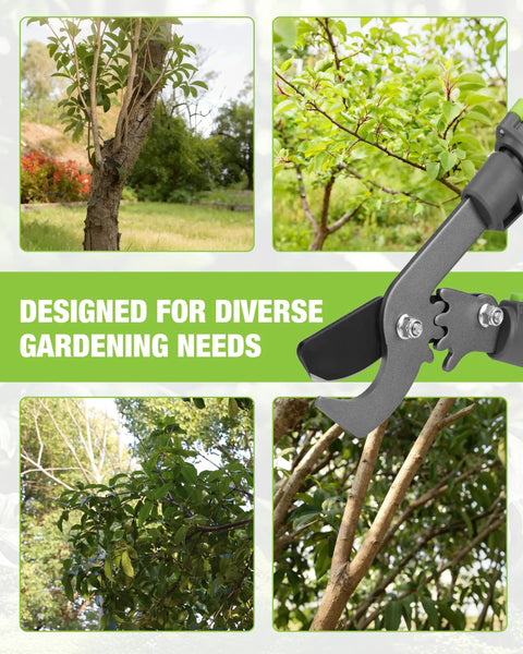 Extendable Bypass Lopper For Gardening One Point Five Inch Cutting Capacity 25 To 37 Inch Telescoping Tree Cutter in use