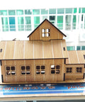 All Wood 3D Puzzle Kit For Adults And Teens, Dope Log Cabin Miniature House Build, DIY Wood Model With Laser Cut Pieces