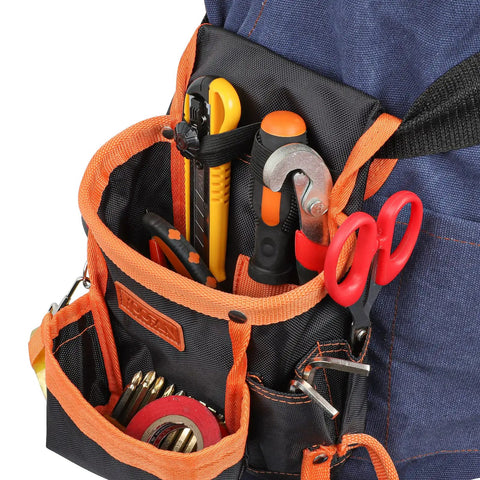 Built Tough Multi Pocket Tool Pouch Belt For Electricians, Carpenters, Technicians And Gardeners, Pro Grade Orange Tool Belt With Large Pocket And Plenty Of Storage Compartments, Comfortable For Men And Women On The Job