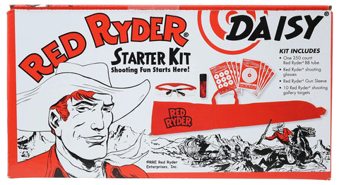 Red Ryder BB Gun Starter Kit With 350 Count BBs, Retro 1940s Style Packaging, All Necessary Accessories, Ready To Hit The Range
