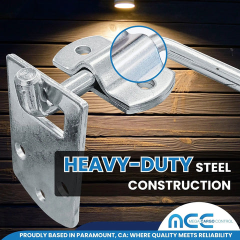 Heavy Duty Corner Stake Latches Zinc Plated Steel Trailer Hardware secure trailer gate with heavy-duty steel construction.