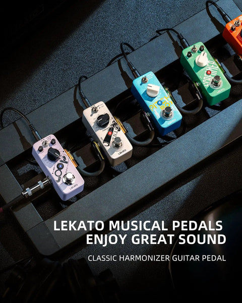 Mini Pitch Shifter Pedal With Harmony, Detune And Pitch Shift Modes for Electric Guitar and Bass on pedalboard