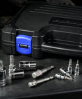 63-Piece Torx Bit Socket And External Torx Socket Set with case, hardened S2 alloy steel, Made in Taiwan, includes adapters