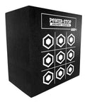 SS24 Field Target Archery Target 24x24x14 Big Block Foam Target for Field Tips showing six-sided shooting face with hex patterns.