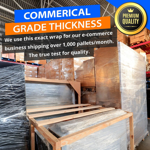 Heavy Duty 80 Gauge Clear Stretch Film Rolls, 4 Rolls, 18 Inch By 1500 Feet Each, Industrial Strength Packing Wrap on pallets