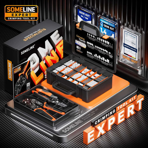 Ultimate Pro Grade Micro Connector Crimping Tool Kit With 41 Types JST SH 1.0 GH 1.25 ZH in black and orange packaging