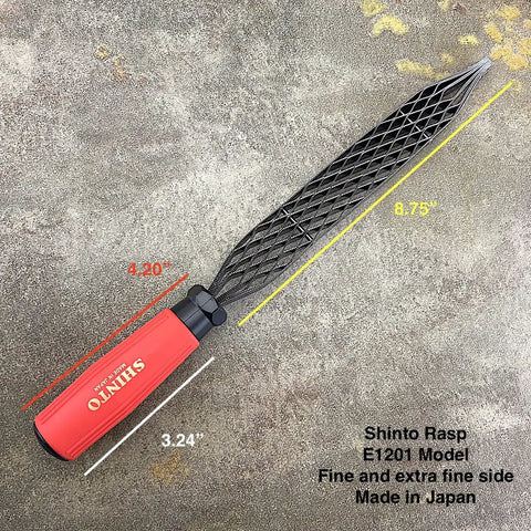 Japanese Crafted Double Sided Saw Rasp Groove File Boasting Fine And Extra Fine Push Stroke Teeth Kickass Non Clogging Design That Gonna Cut Through Wood Smoother Than Butter 9 Inch Blade on a textured surface