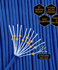 Cross-section of Beefed-Up 750Lb Paracord 4mm 11-Strand Tactical Parachute Cord for camping and survival showing 11 nylon strands