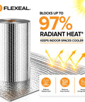 Heavy Duty Double Bubble Insulation Roll With 4 Layer Reflective Foil Barriers deflects radiant heat transfer for indoor and outdoor use.