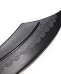 Close-up of black polypropylene Habu section of Kung Fu Staff showing detailed texture and edge design