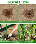 Installation steps for Heavy Duty 7Ft Garden Stakes Pack Of 25 Plastic Coated Steel Plant Supports for outdoor use