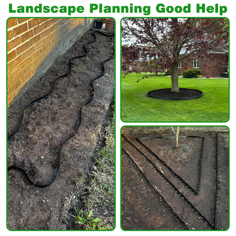 Heavy Duty Landscape Edging Border 100 Ft Roll 2 Inch Tall With 180 Spikes Flexible Vinyl Plastic Garden Border For Lawn Flower Beds Pavers And Borders Black Easy Install Weatherproof Yard Pro Grade used for garden edging setup