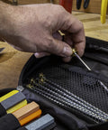 All In One Knife Sharpening Kit That Seriously Handles 6 Stones For Straight And Serrated Blades Angle Guide Portable Pouch