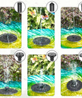 1.4W Solar Fountain Pump With Upgraded Panels For Bird Bath Garden Ponds Fish Tanks And Outdoor Water Features Floating Battery Free Solar Pump That Runs On Sun For A Low Maintenance Backyard Splash