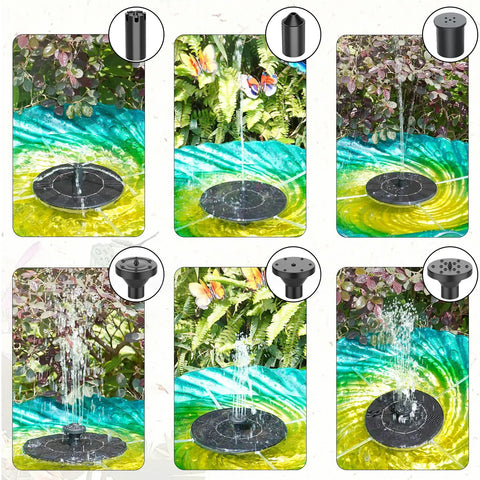 1.4W Solar Fountain Pump With Upgraded Panels For Bird Bath Garden Ponds Fish Tanks And Outdoor Water Features Floating Battery Free Solar Pump That Runs On Sun For A Low Maintenance Backyard Splash