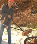 40 Inch Heavy Duty Fire Tongs With Scissor Style Serrated Claws, Long Reach Log Grabber For Fire Pit And Fireplace, Ergonomic Rubber Grip Handle, Indoor Outdoor Use, Safe, No Bending Heavy Logs, gripping log over fire pit