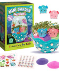 Mini Axolotl Terrarium STEM Kit for Kids A Hands On Garden Experience With Egg Shaped Tank Plant Chia Seeds And Cute Axolotl Toys A Fun Arts And Crafts Gift For Kids Ages 6 And Up Perfect Spring DIY Toy showing terrarium with chia sprouts and colorful axolotl figures.