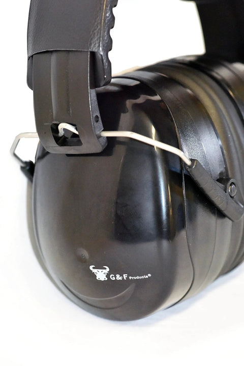 Close-up of Top Notch Hearing Protection Earmuffs With Adjustable Headband For Shooting And Range Use Ultra Comfortable Swivel Cups