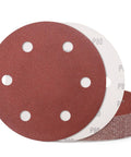 9 Inch 6 Hole Aluminum Oxide Sanding Discs 80 Grit Hook And Loop Sandpaper Pads 15 Pieces Durable Discs For Drywall Wood Metal