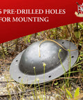 Medieval Beefy Hand Forged Shield Umbo Boss For Deflection 8 Inch Round Shield Boss 14 Gauge Black Iron Construction