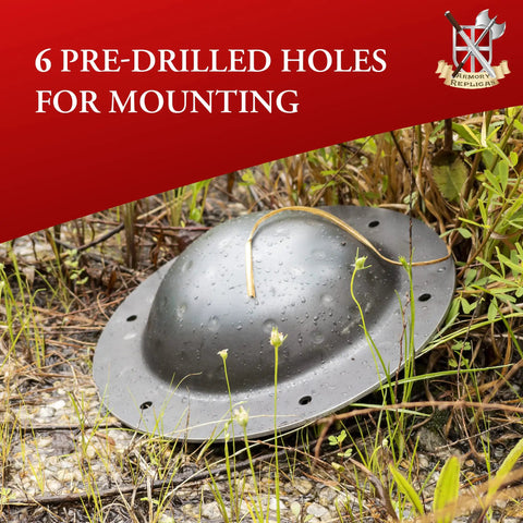 Medieval Beefy Hand Forged Shield Umbo Boss For Deflection 8 Inch Round Shield Boss 14 Gauge Black Iron Construction